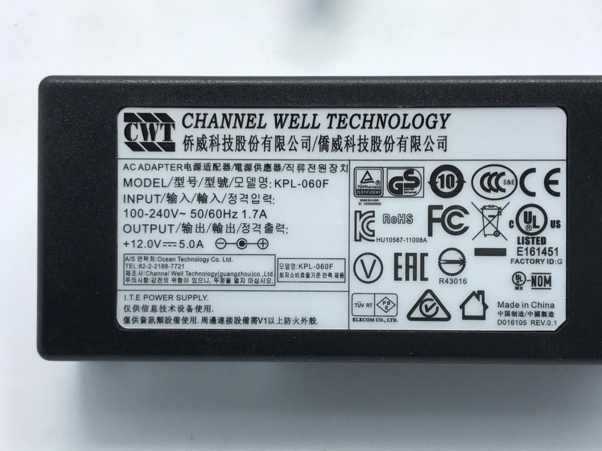 原裝正品CWT僑威KPL-060F 一款值得信賴的工業級12V 5A 60W電源適配器